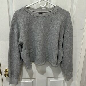 Grey Cropped Sweatshirt